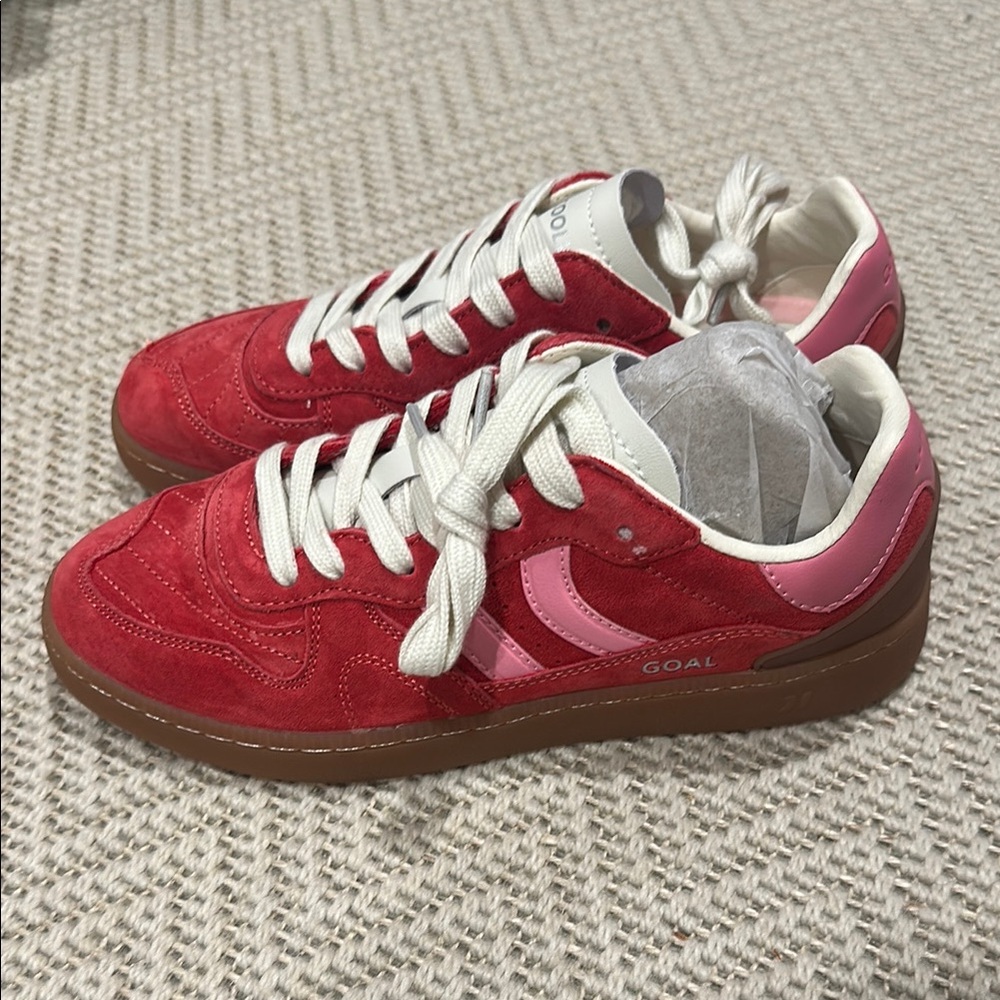 COOLWAY Red and Pink Suede Sneakers